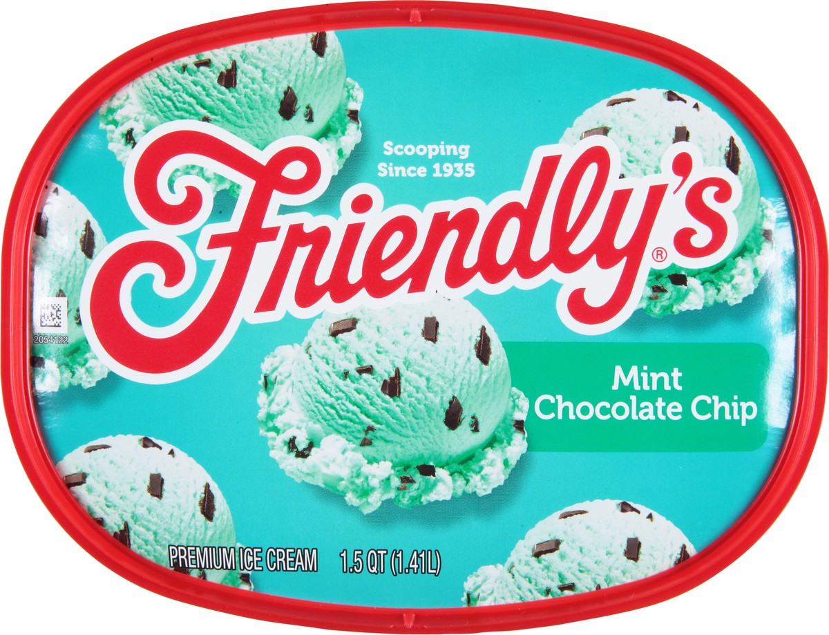 slide 9 of 9, Friendly's Premium Mint Chocolate Chip Ice Cream 1.5 qt, 1.5 qt