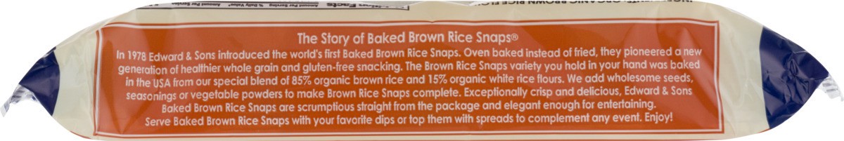 slide 7 of 9, Edward & Sons Organic Brown Rice Snaps Toasted Onion, 3.5 oz