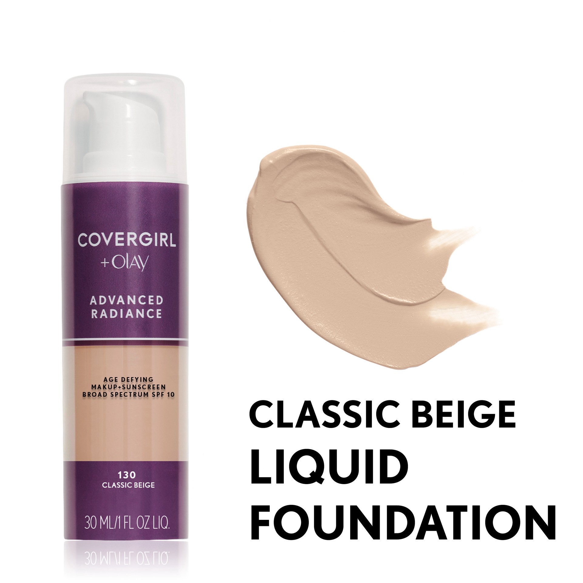 slide 1 of 1, Covergirl COVERGIRL Advanced Radiance Liquid Foundation- Classic Beige, 1 fl oz