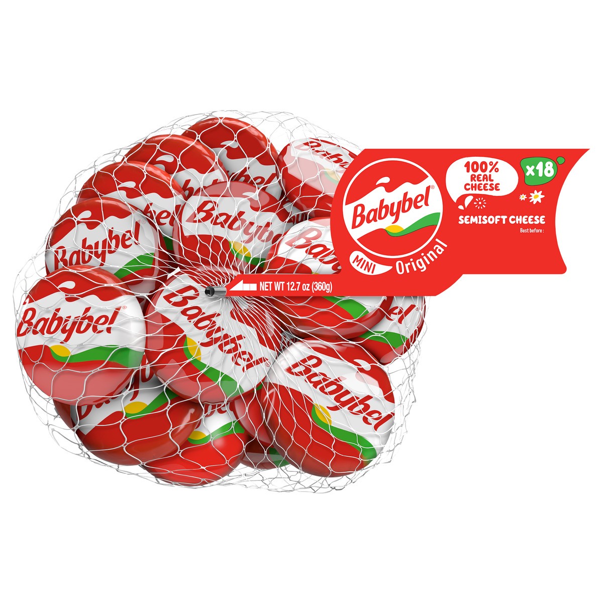 slide 1 of 2, Babybel Mini Babybel Original Snack Cheese, 18 Pack (12.7 oz), 12 ct