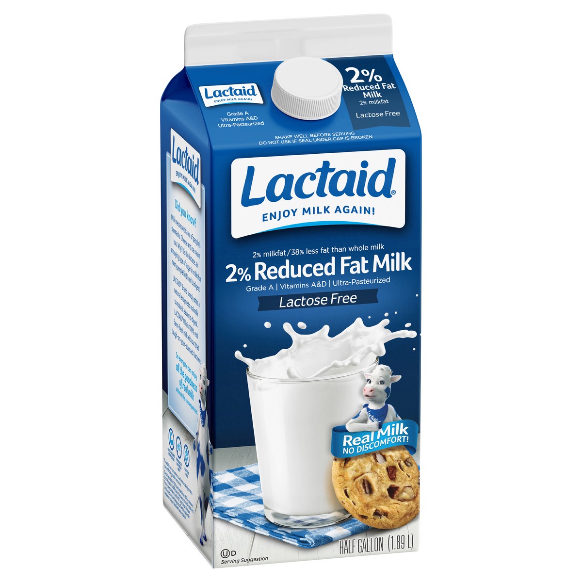 slide 8 of 9, Lactaid 2% Reduced Fat Milk, 64 oz, 1/2 gal