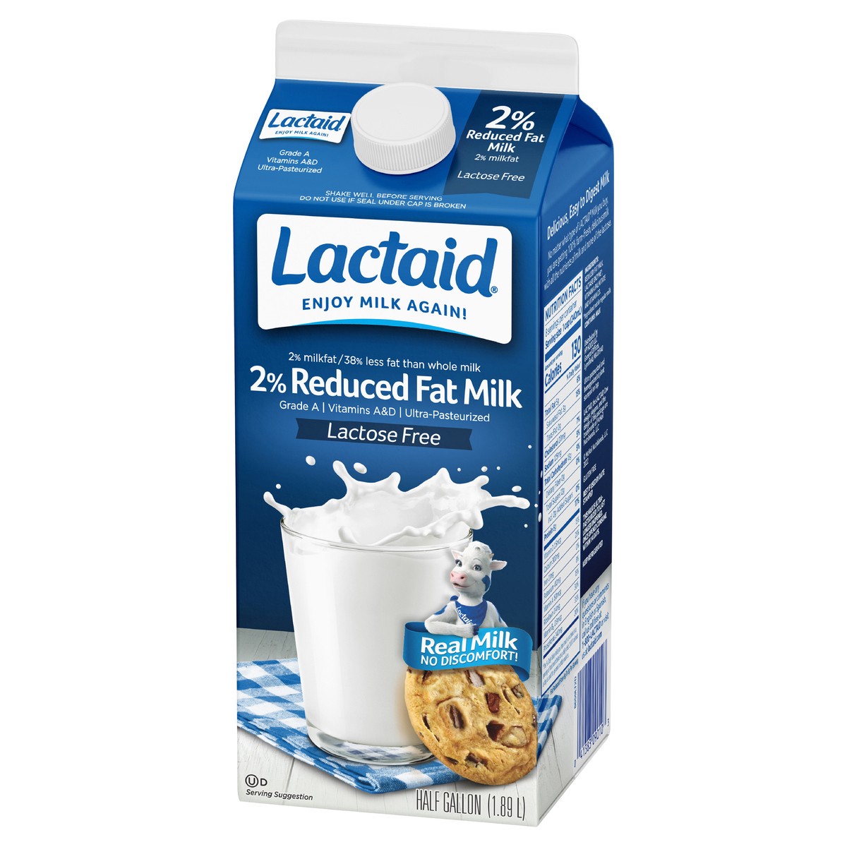 slide 9 of 9, Lactaid 2% Reduced Fat Milk, 64 oz, 1/2 gal