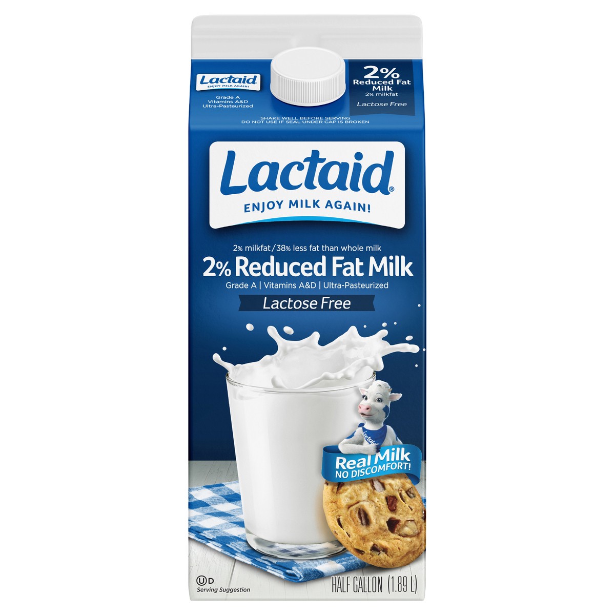 slide 1 of 9, Lactaid 2% Reduced Fat Milk, 64 oz, 1/2 gal