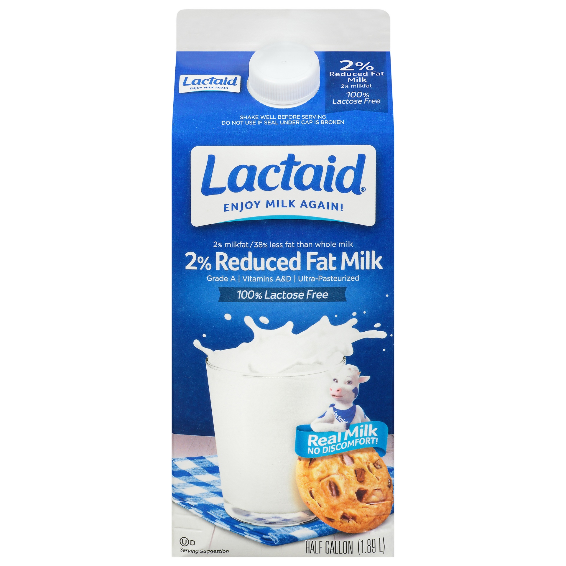 slide 1 of 7, Lactaid 2% Reduced Fat Milk (California, 64 oz