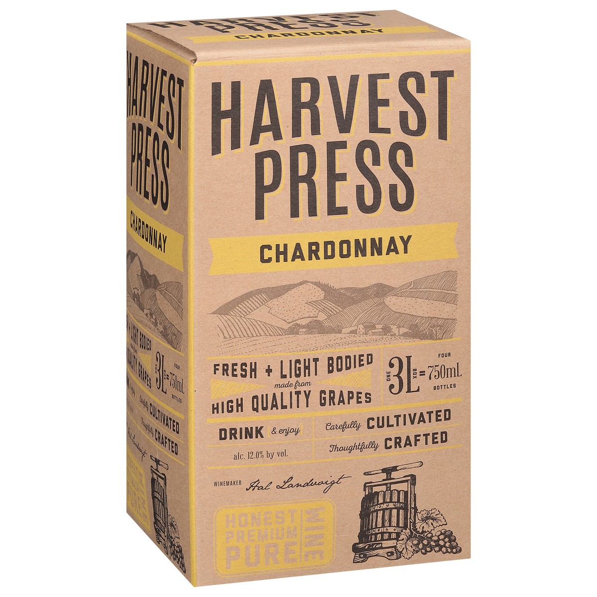 slide 2 of 9, Harvest Press Chardonnay 3 l, 3 liter