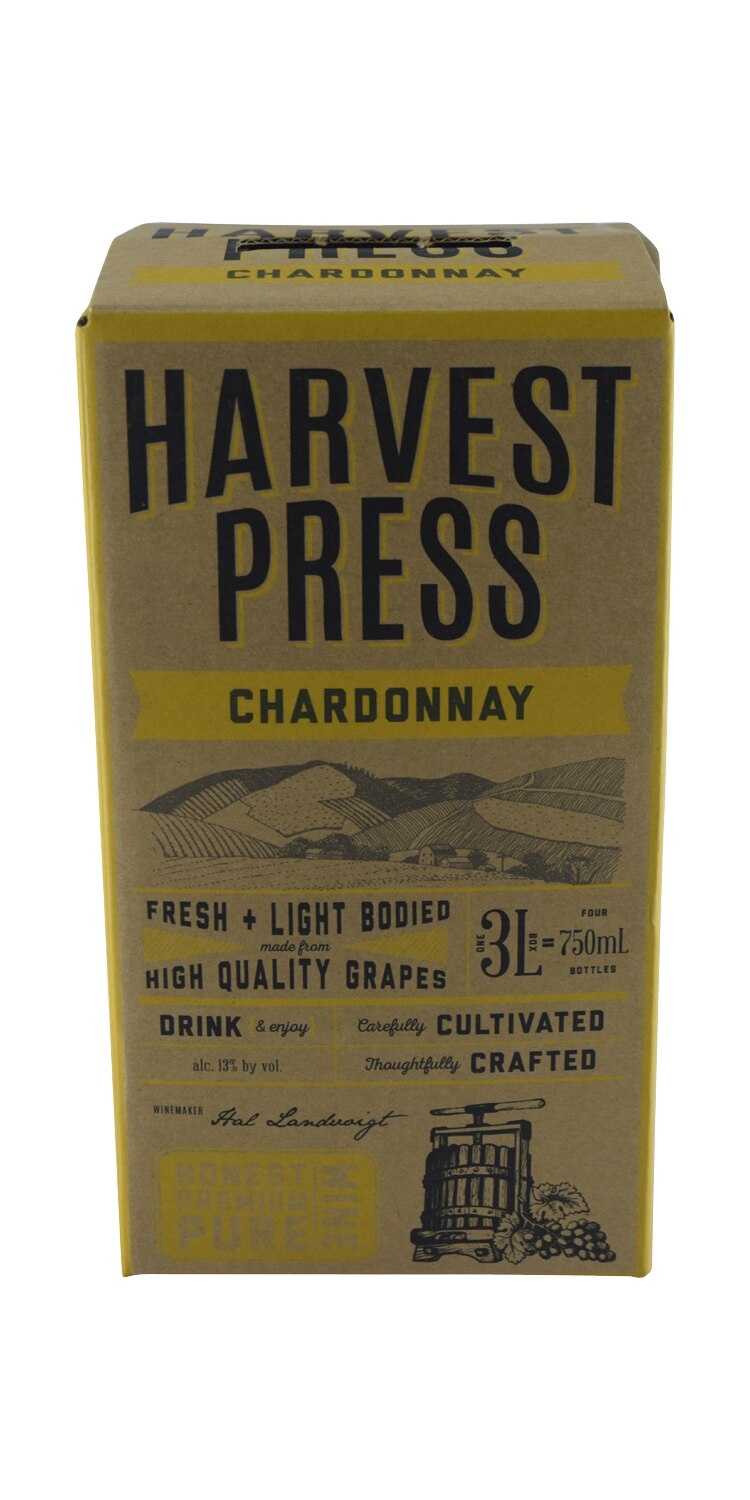 slide 1 of 1, Harvest Press Chardonnay Box, 3 liter