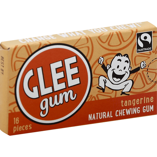 slide 1 of 1, Glee Gum Tangerine, 16 ct