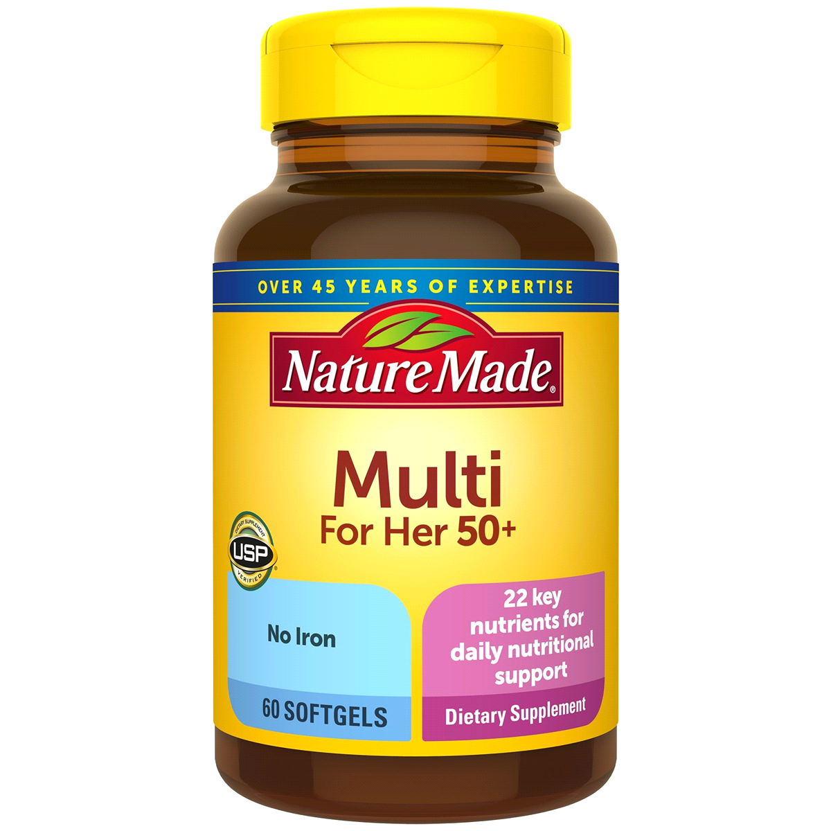 slide 1 of 4, Nature Made Women's Multivitamin 50+ Softgels for Daily Nutritional Support, 60 ct