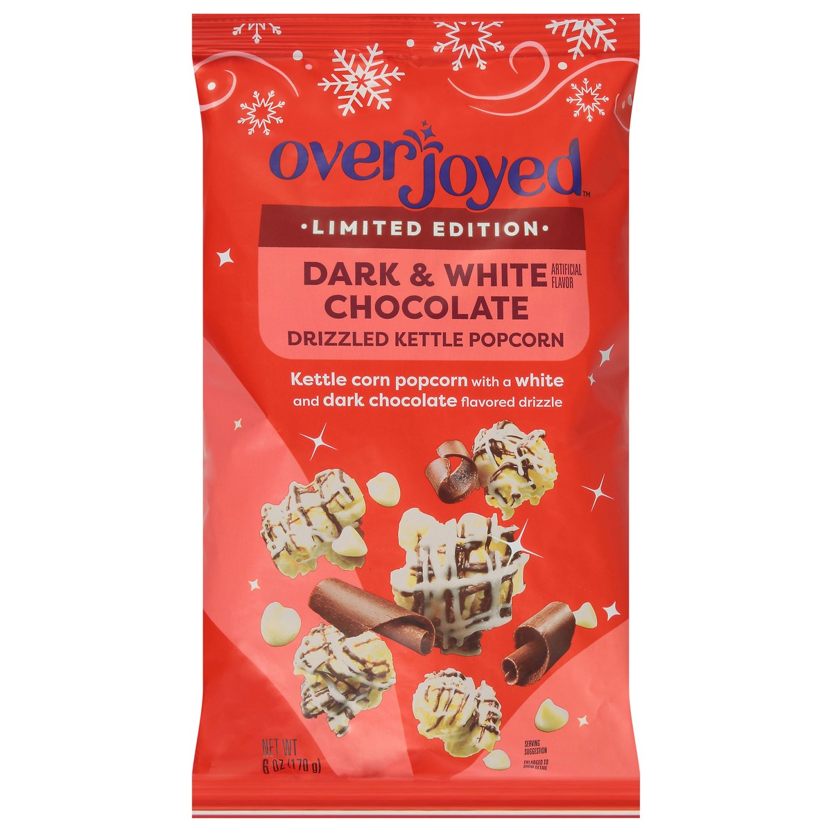 slide 3 of 4, Overjoyed Dark & White Chocolate Drizzled Kettle Corn 6 Oz - 6 OZ, 6 oz