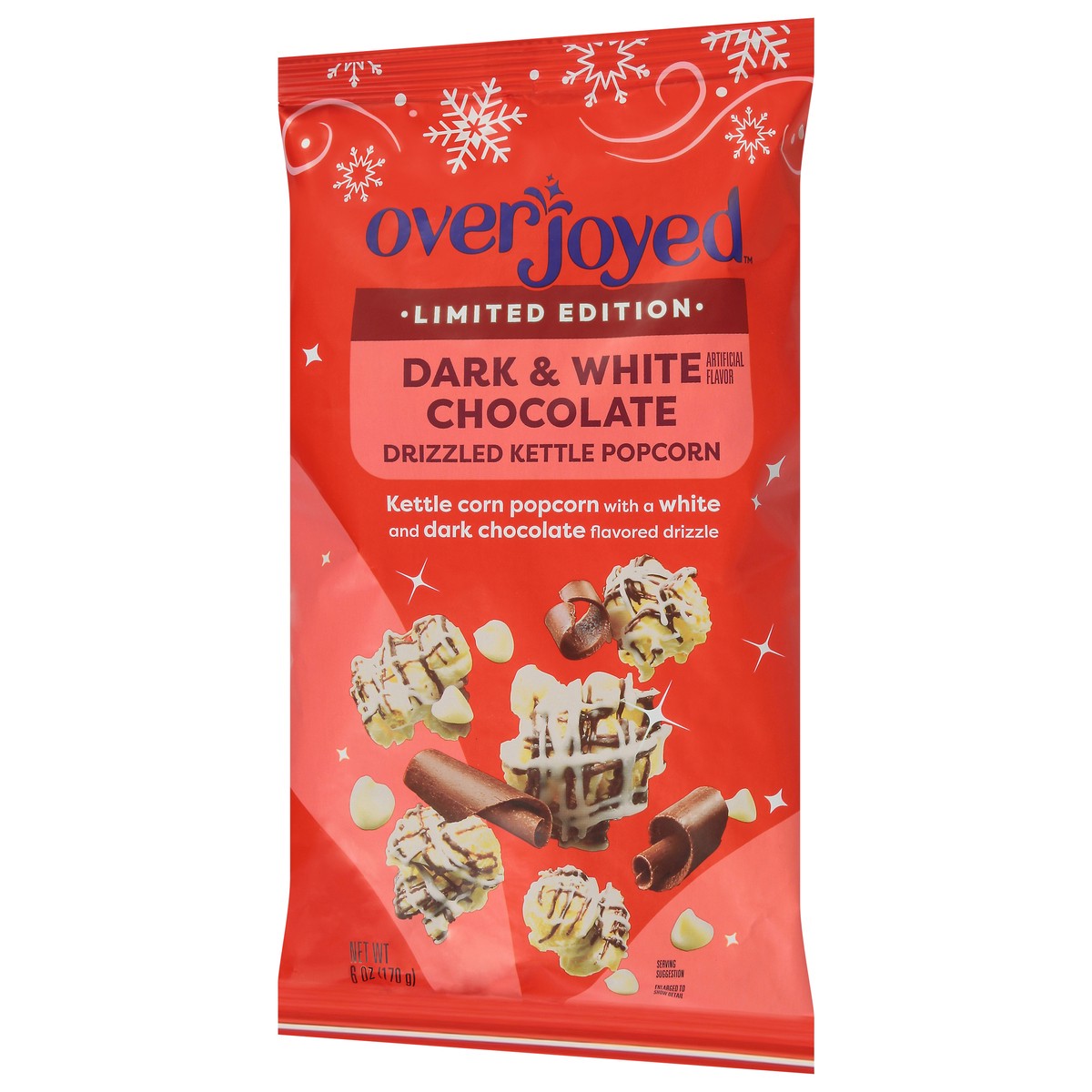 slide 4 of 4, Overjoyed Dark & White Chocolate Drizzled Kettle Corn 6 Oz - 6 OZ, 6 oz