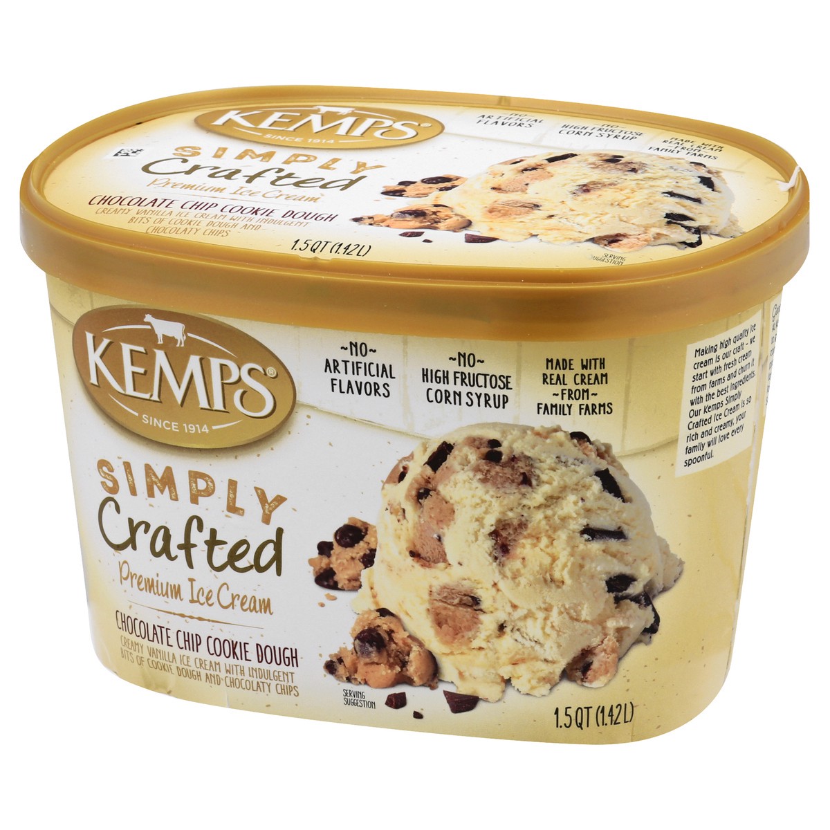 slide 3 of 9, Kemps Choc Chip Simply Crafted Ice Cream, 1.5 qt