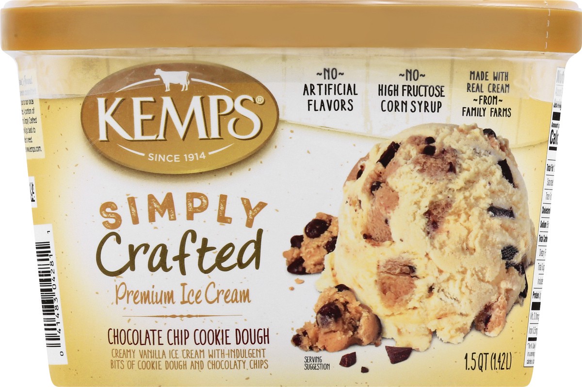 slide 5 of 9, Kemps Choc Chip Simply Crafted Ice Cream, 1.5 qt