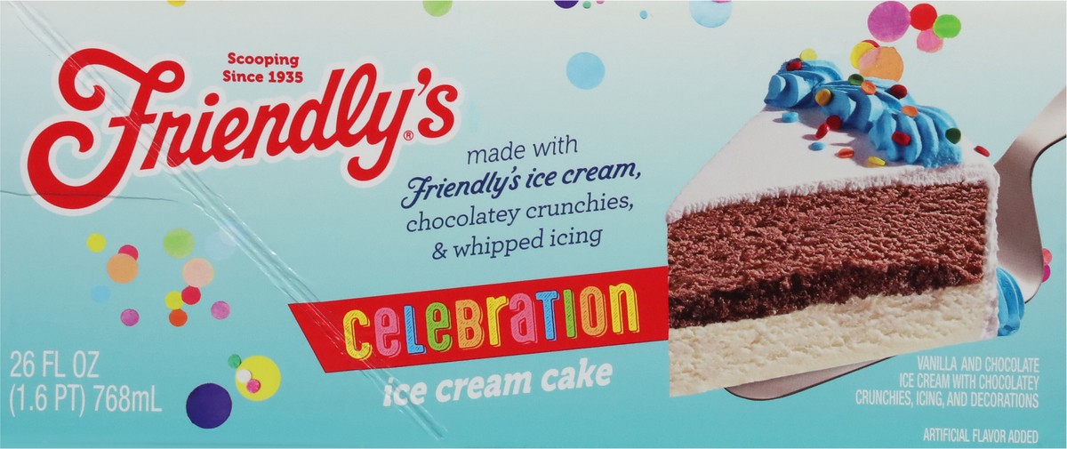 slide 12 of 13, Friendly's Celebration Ice Cream Cake 26 fl oz, 26 oz