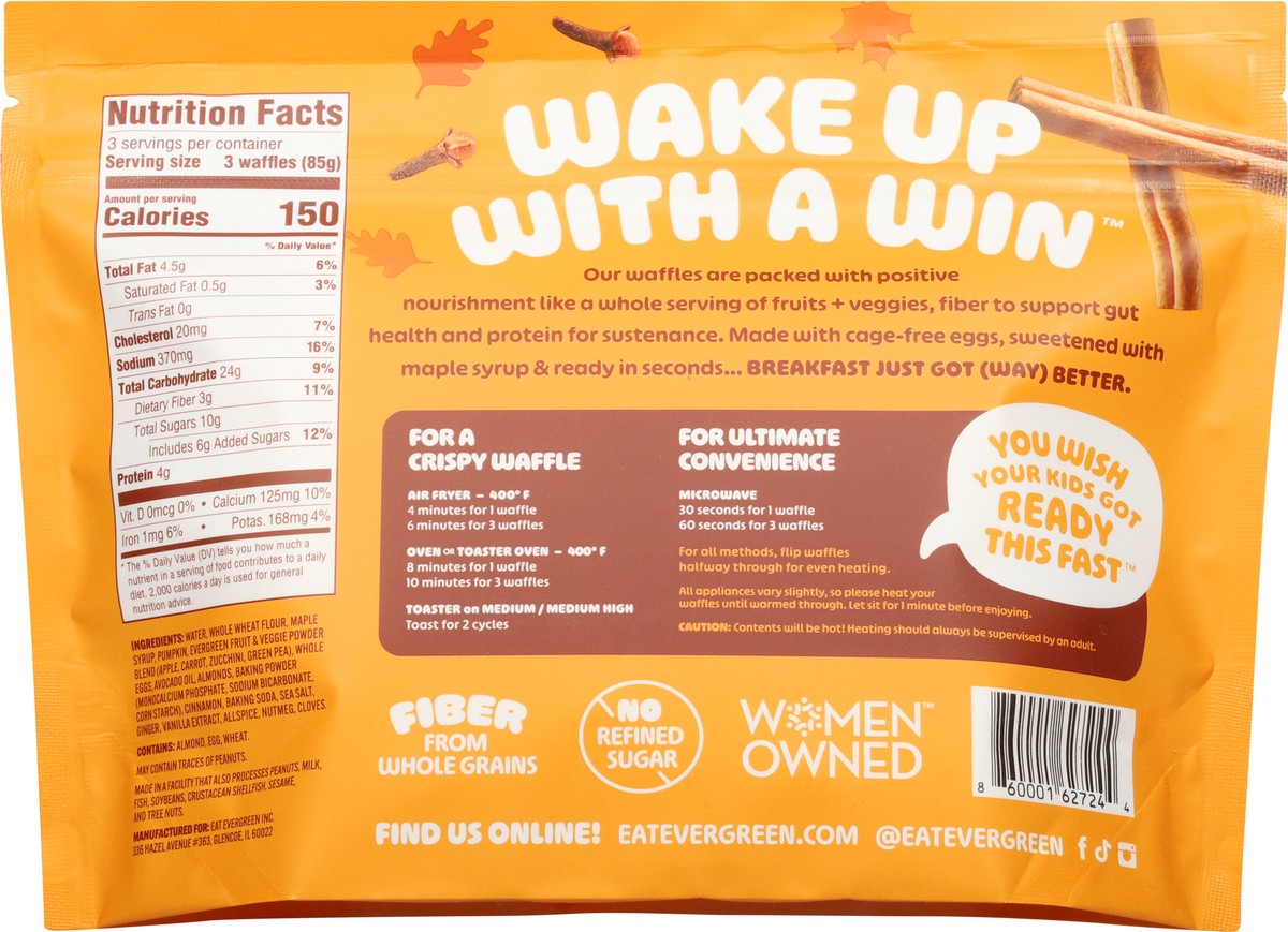 slide 5 of 13, Evergreen Pumpkin Spice Pie Waffles Mini 9 ea, 9 oz