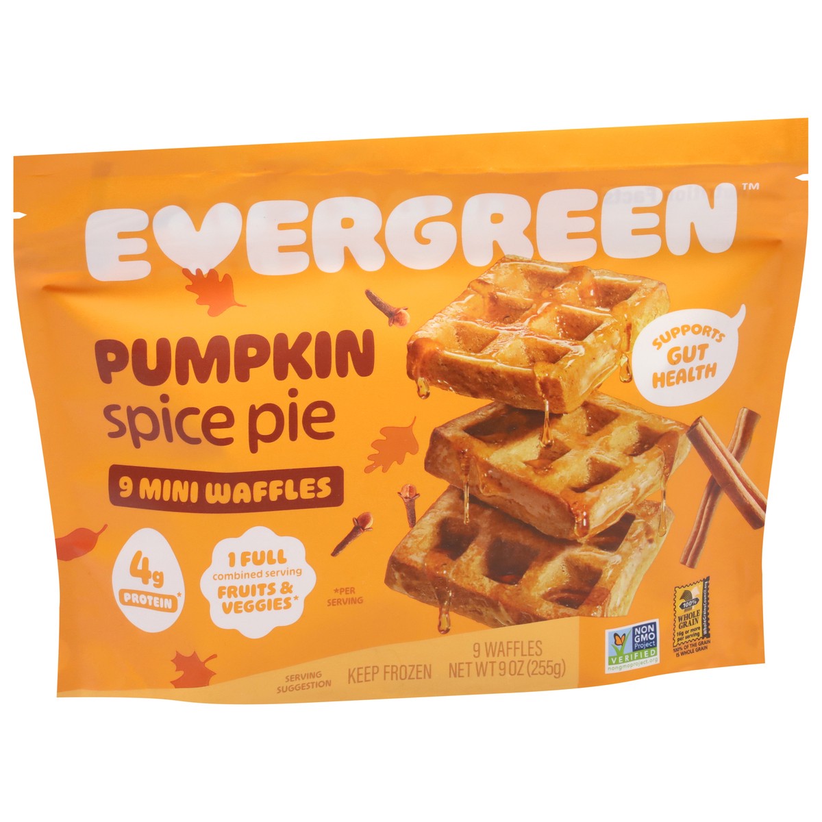 slide 12 of 13, Evergreen Pumpkin Spice Pie Waffles Mini 9 ea, 9 oz