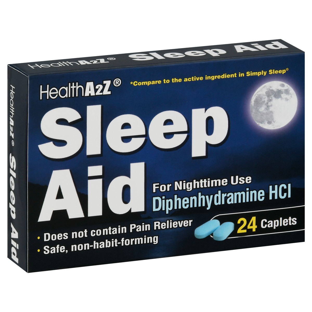 slide 11 of 13, HealthA2Z Sleep Aid Caplets 24 ea, 24 ct