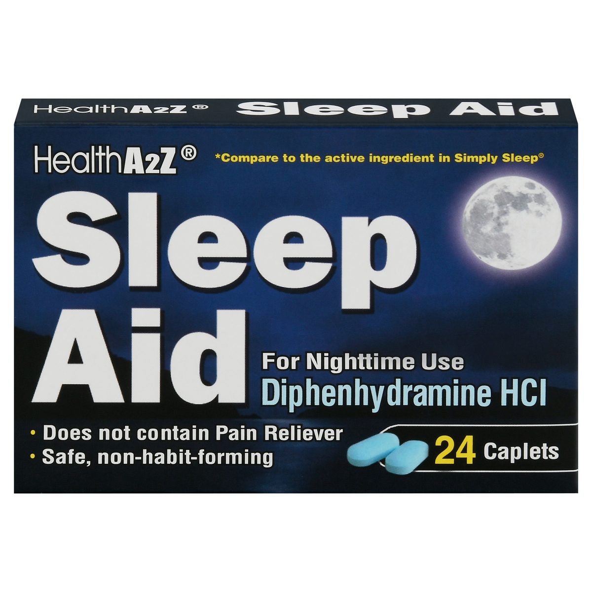 slide 1 of 1, Health A2Z Sleep Aid Caplets, 24 ct