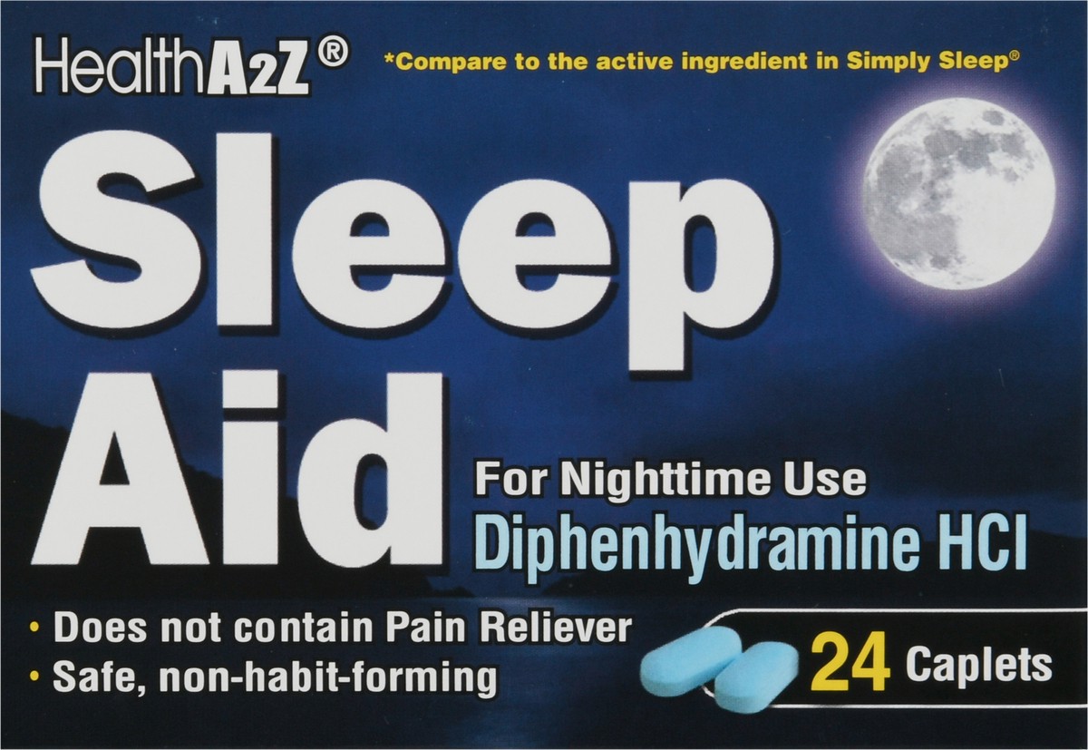 slide 12 of 13, HealthA2Z Sleep Aid Caplets 24 ea, 24 ct