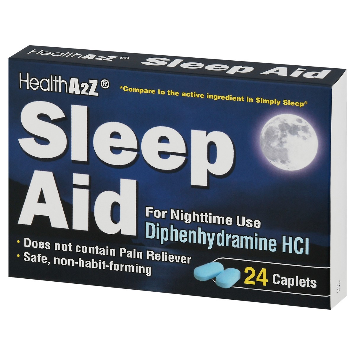 slide 9 of 13, HealthA2Z Sleep Aid Caplets 24 ea, 24 ct