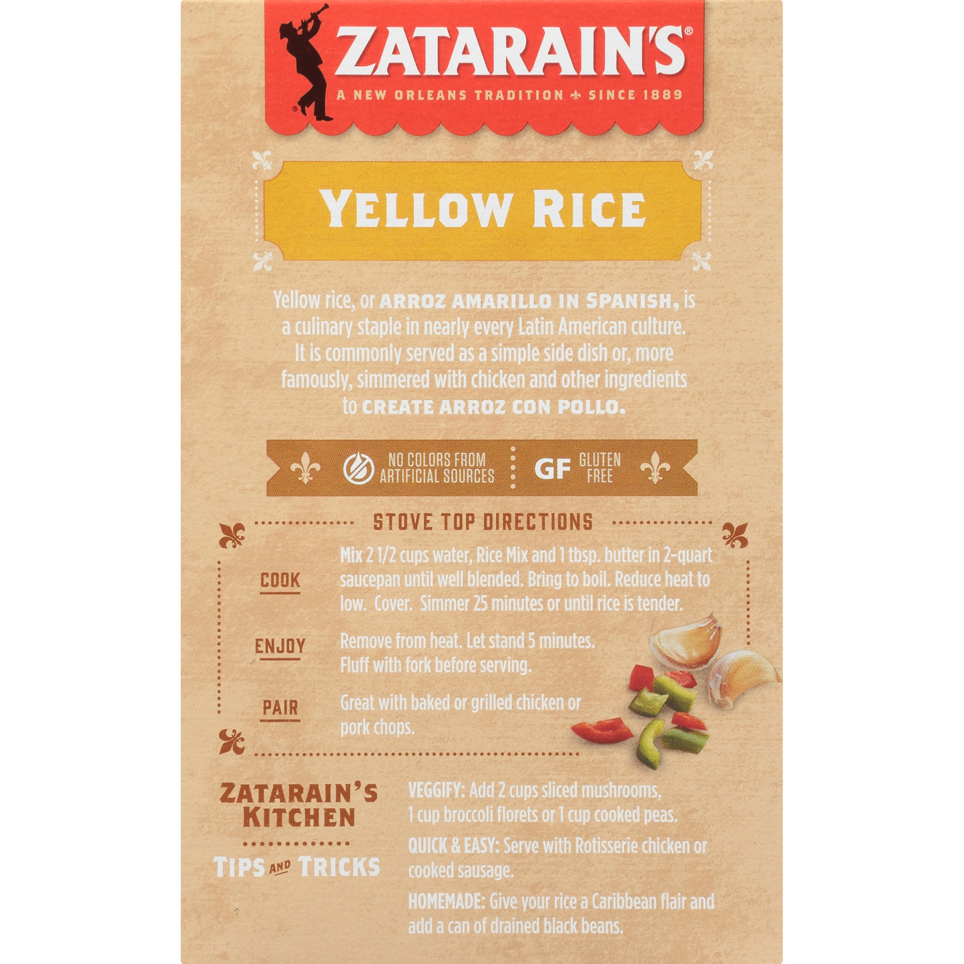 slide 4 of 6, Zatarain's Yellow Rice Mix, 6.9 oz