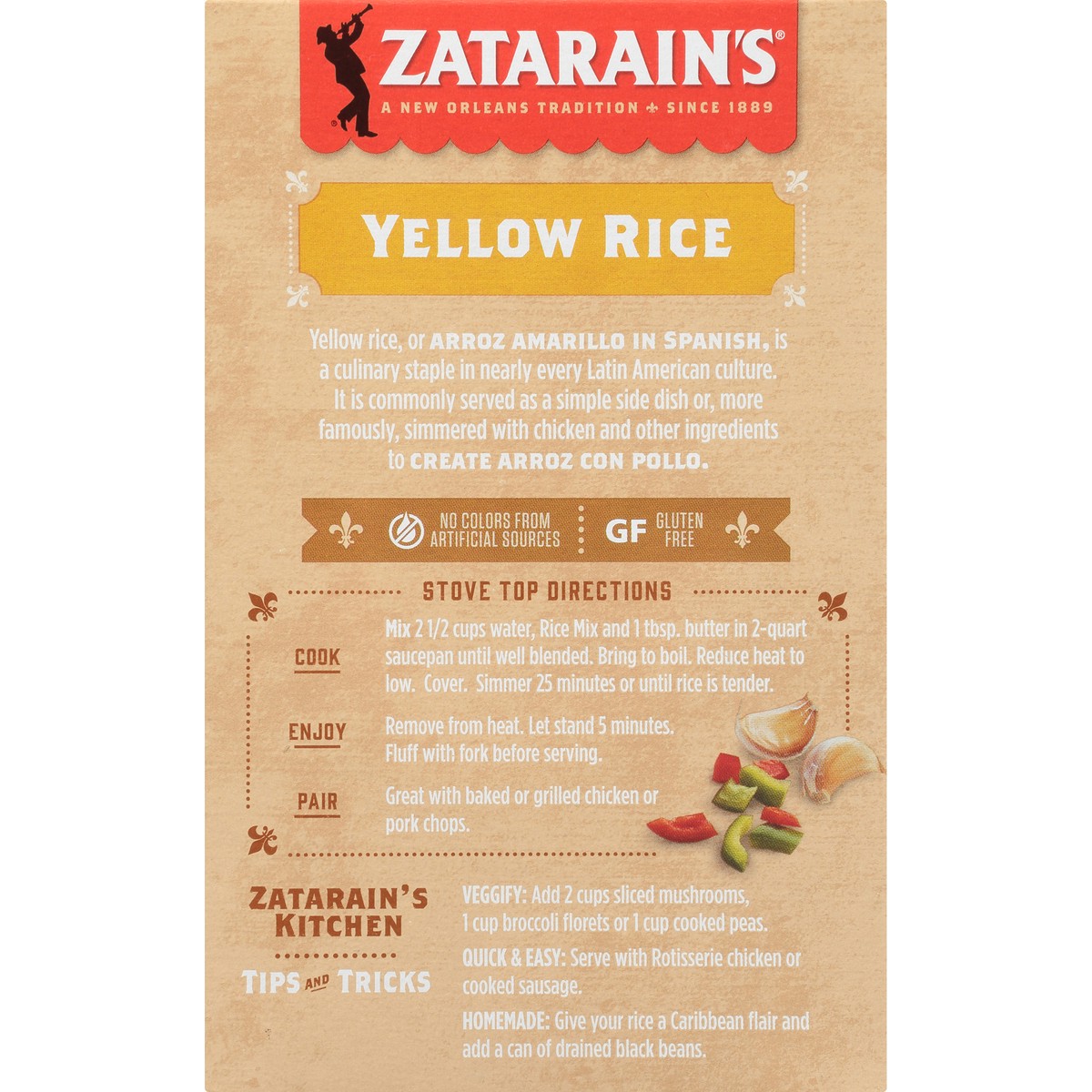 slide 5 of 9, Zatarain's New Orleans Style Yellow Rice Mix - 8oz, 8 oz