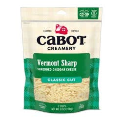 Cabot Creamery Sharp Shredded Cheddar Cheese 8 oz