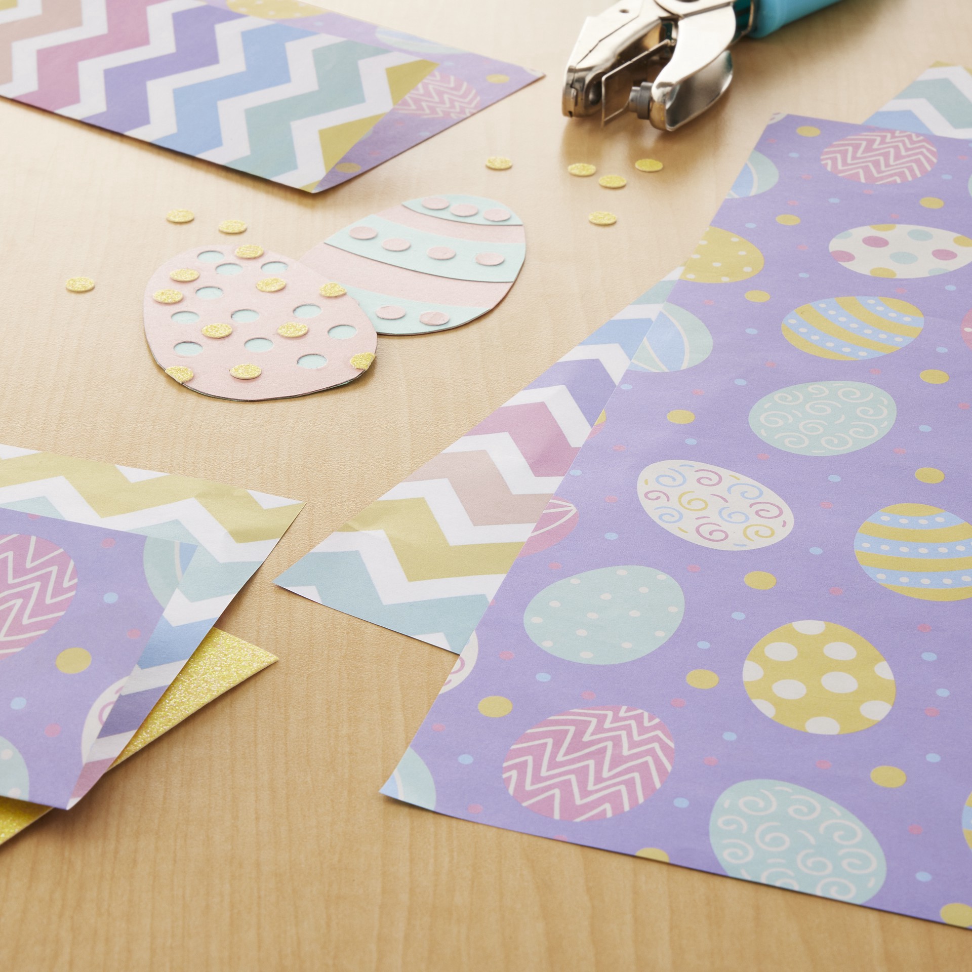 slide 3 of 4, Easter Eggs Double-Sided Cardstock Paper By Recollections, 12" X 12", 12 in x 12 in