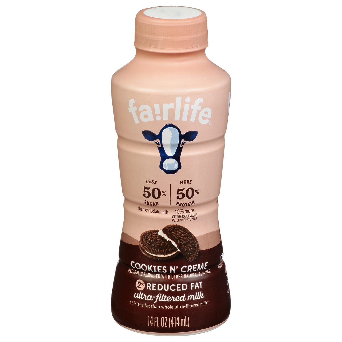 fairlife UFM 2% Reduced Fat Cookies N' Crème-KO Bottle, 14 fl oz 14 fl ...