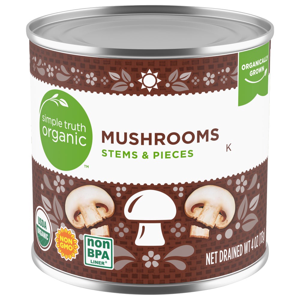 slide 5 of 6, Simple Truth Mushrooms, 4 oz
