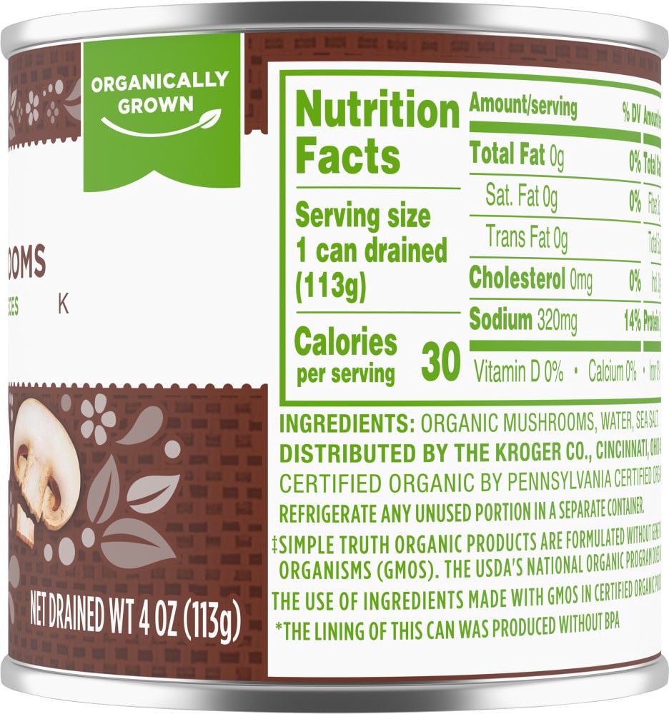 slide 3 of 6, Simple Truth Mushrooms, 4 oz