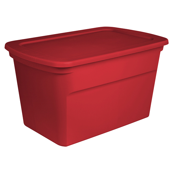 slide 1 of 9, Sterilite Seasonal Storage Tote - Rocket Red, 30 gal