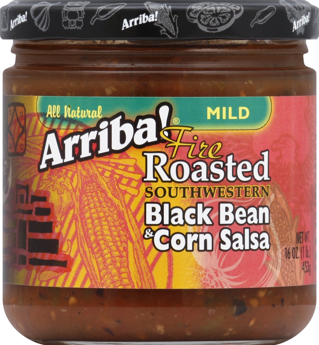 slide 2 of 2, Arriba! Black Bean & Corn Salsa, Southwestern, Fire Roasted, Mild, 16 oz