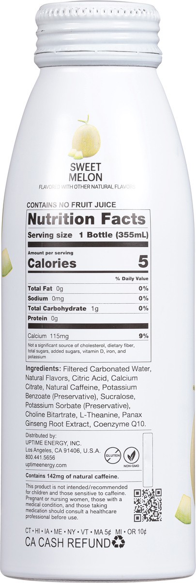 slide 5 of 12, UPTIME Zero Sugar Sweet Melon Energy Drink - 12 fl oz, 12 fl oz