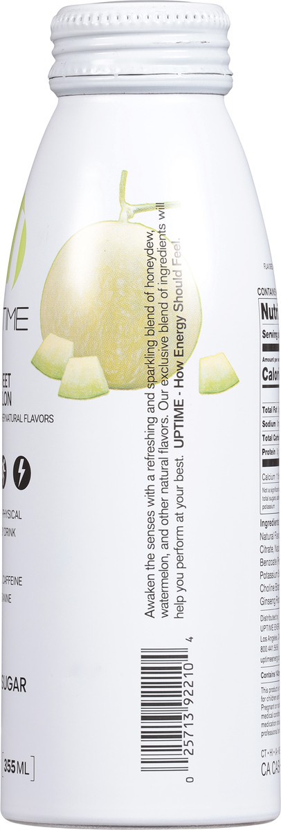 slide 11 of 12, UPTIME Zero Sugar Sweet Melon Energy Drink - 12 fl oz, 12 fl oz