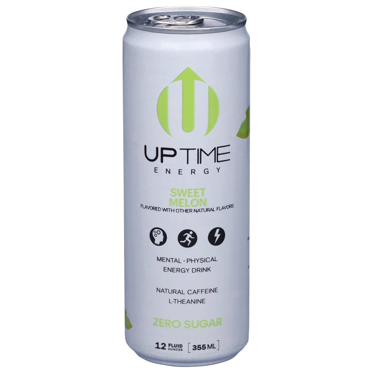 slide 1 of 12, UPTIME Zero Sugar Sweet Melon Energy Drink - 12 fl oz, 12 fl oz