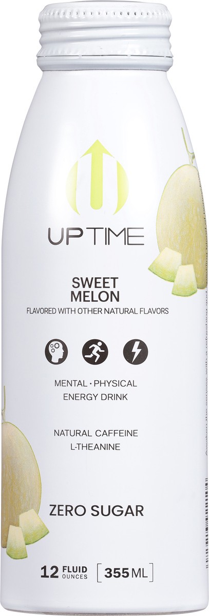 slide 10 of 12, UPTIME Zero Sugar Sweet Melon Energy Drink - 12 fl oz, 12 fl oz