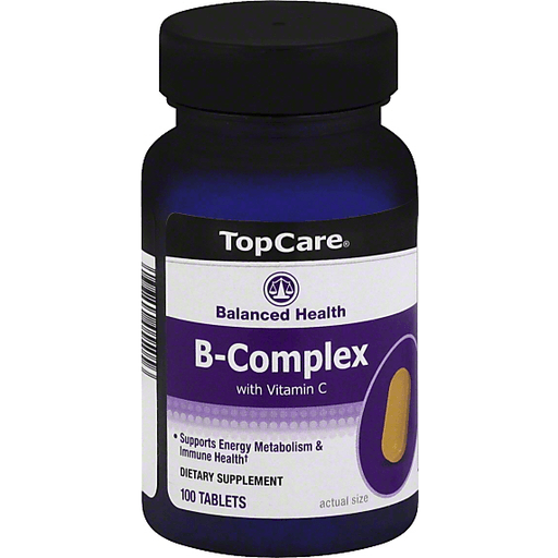 TopCare Vitamin B Complex With Vitamin C Energy Metabolism Tablets 100 ...