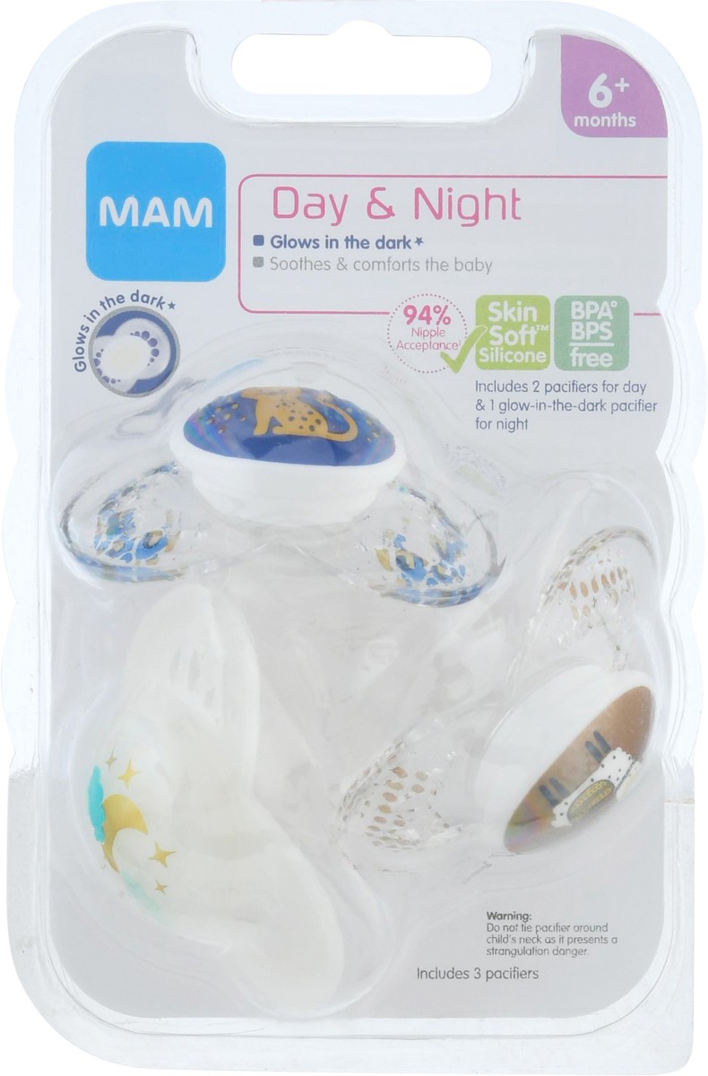 slide 6 of 9, MAM Day & Night Pacifier Collection, 6+m, 3 ct