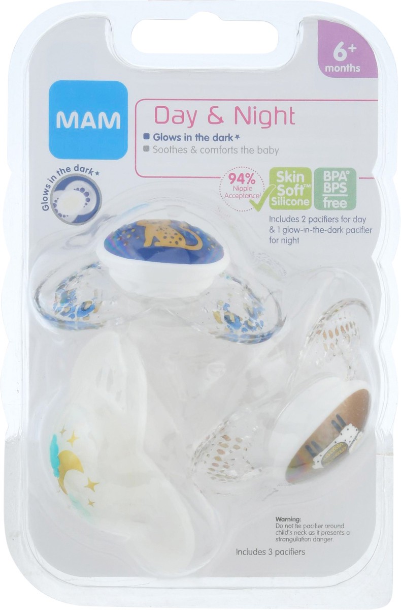 slide 1 of 9, MAM Day & Night Pacifier Collection, 6+m, 3 ct