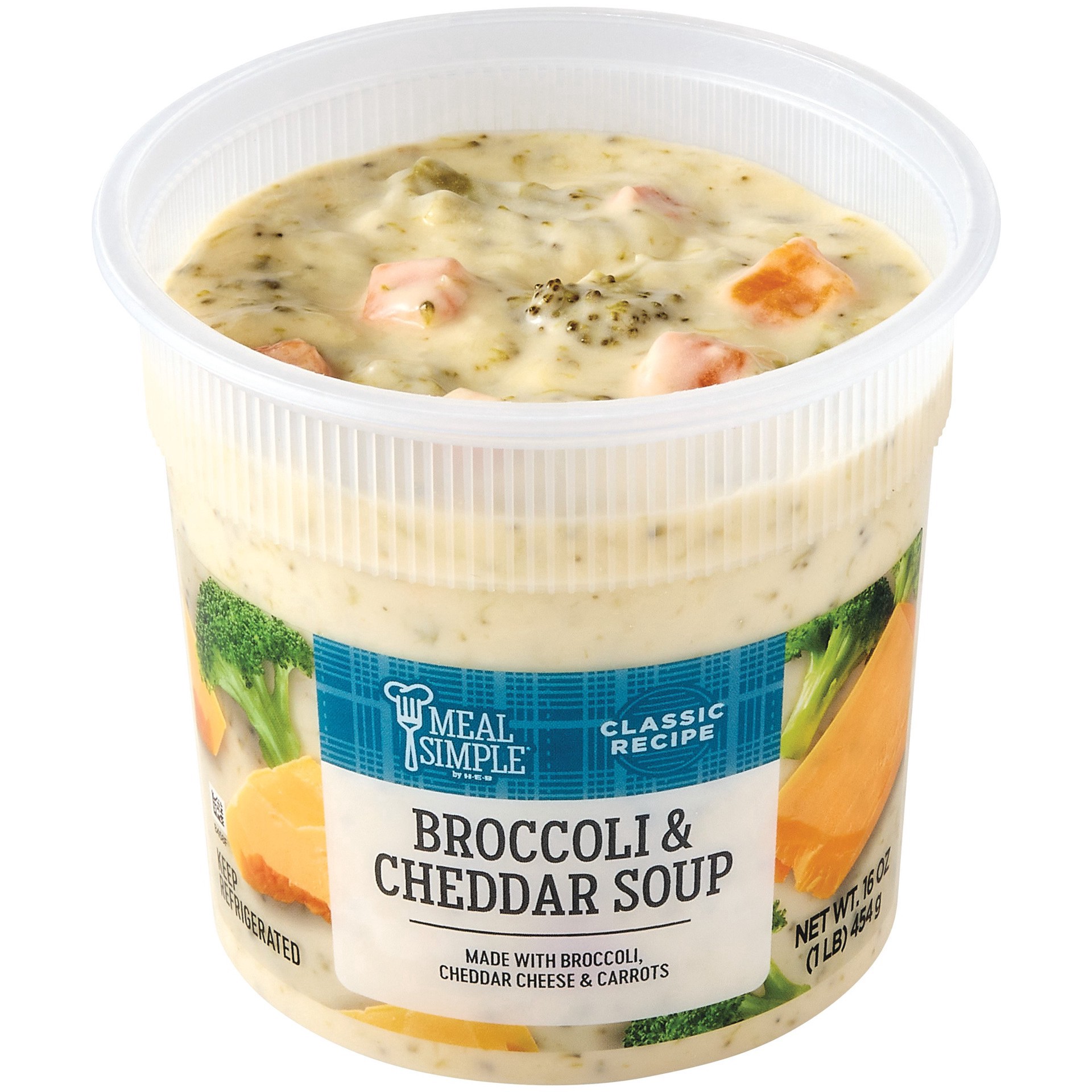 slide 1 of 1, Meal Simple by H-E-B Broccoli Cheddar Soup, 16 oz