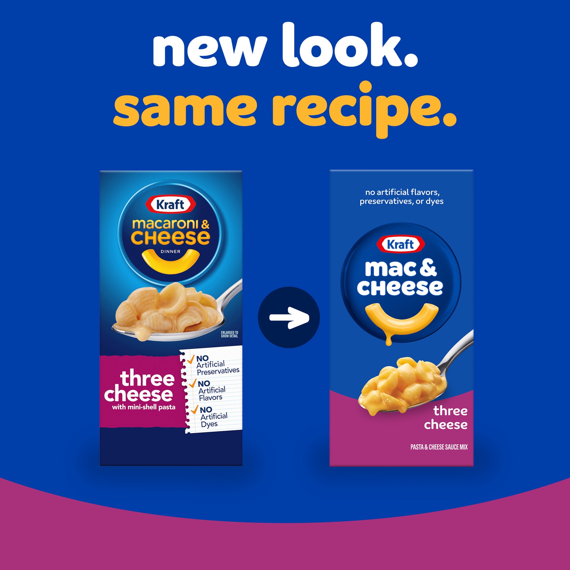 slide 2 of 5, Kraft Three Cheese Mac & Cheese Dinner with Mini-Shell Pasta, 7.25 oz Box, 7.25 oz