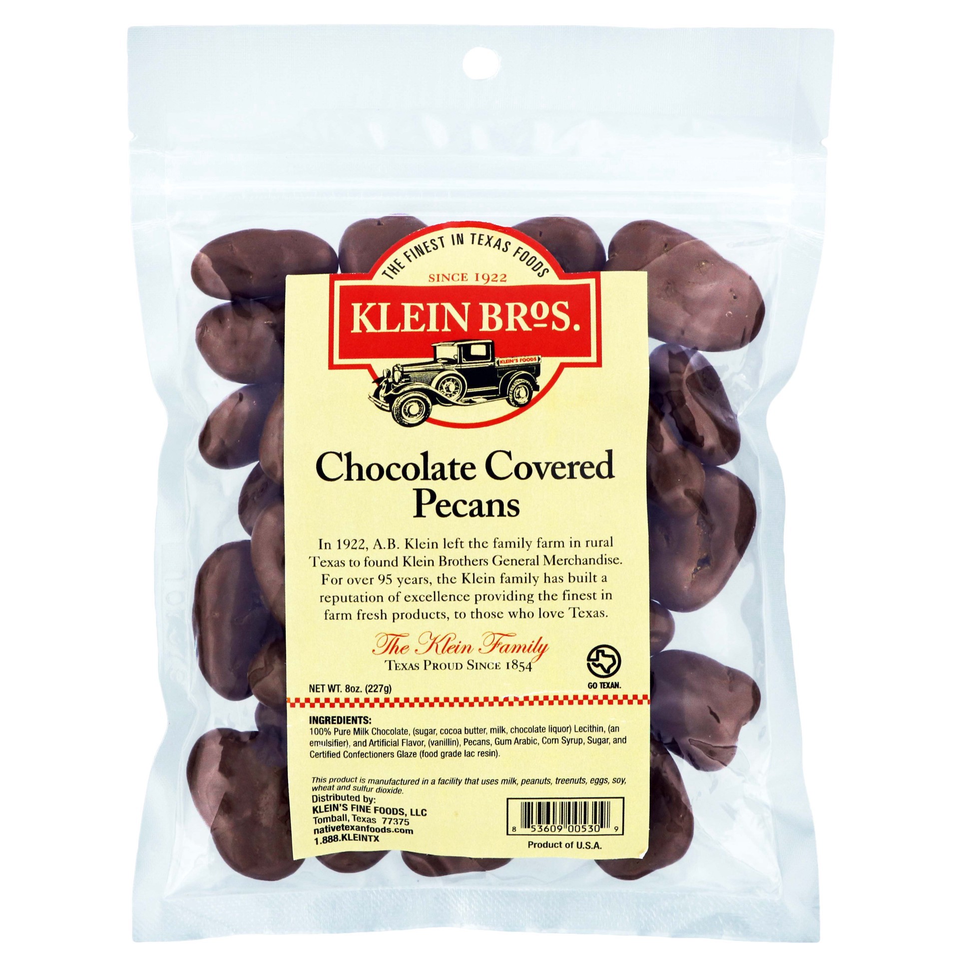 slide 1 of 1, Klein Bros. Chocolate Covered Pecans, 8 oz