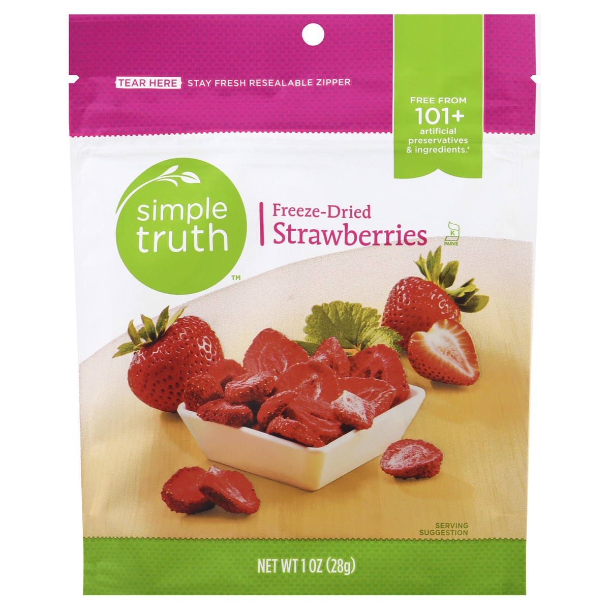 slide 3 of 3, Simple Truth Strawberries 1 oz, 1 oz