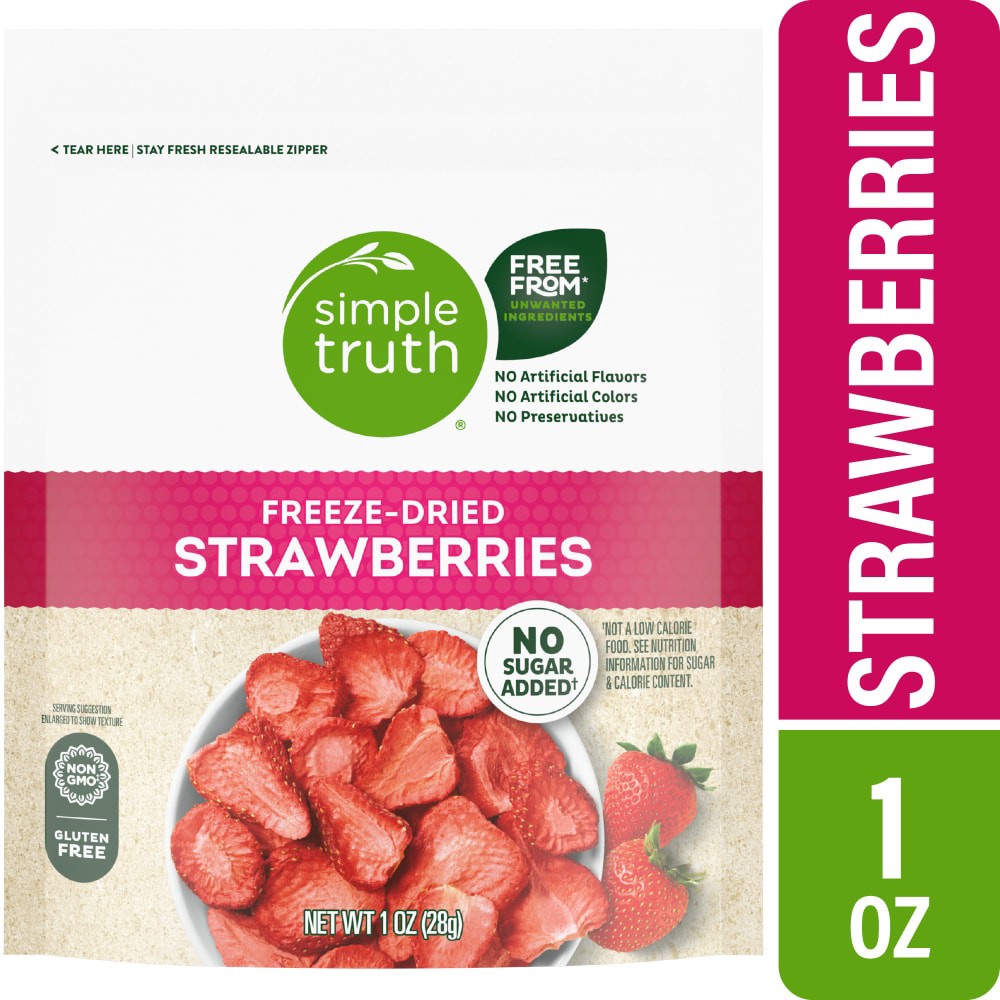 slide 1 of 3, Simple Truth Strawberries - 1 oz, 1 oz