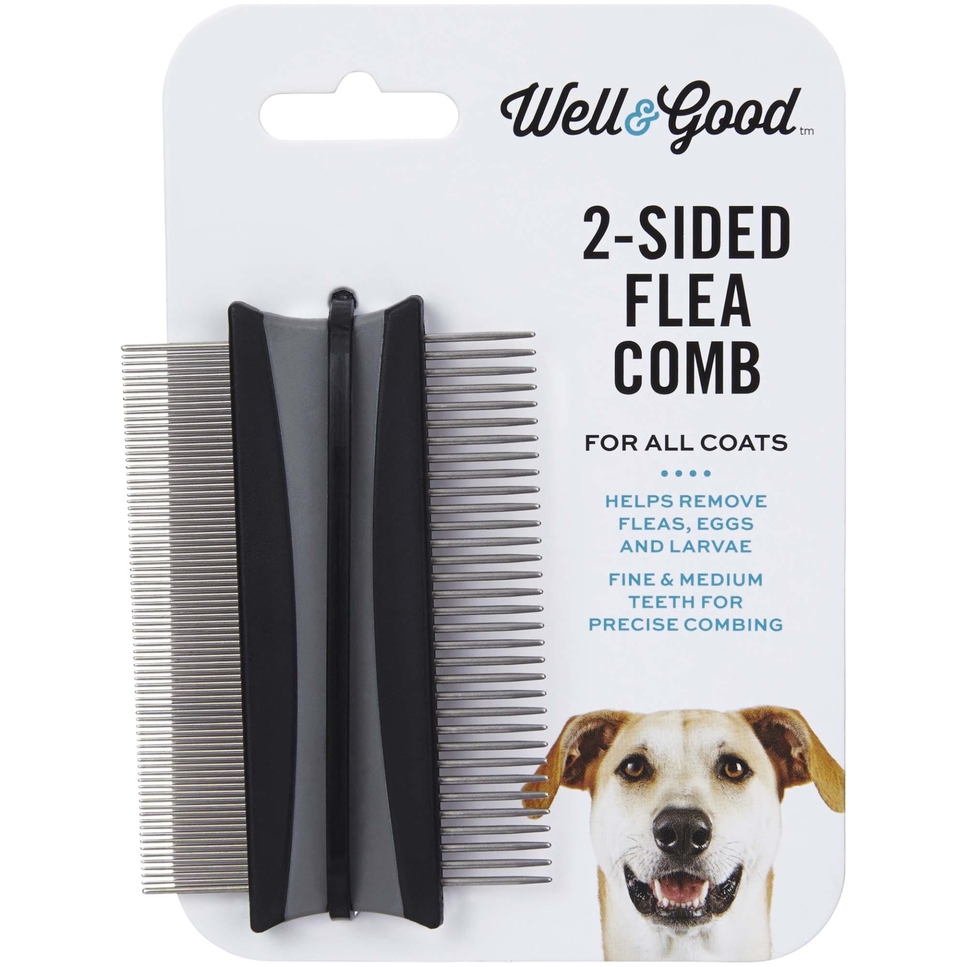 slide 1 of 1, Well & Good 2-Sided Dog Flea Comb, 1 ct