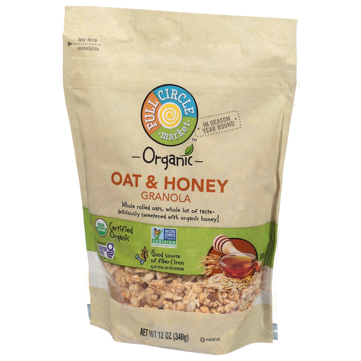 slide 2 of 14, Full Circle Market Organic Oat & Honey Granola 12 oz, 12 oz