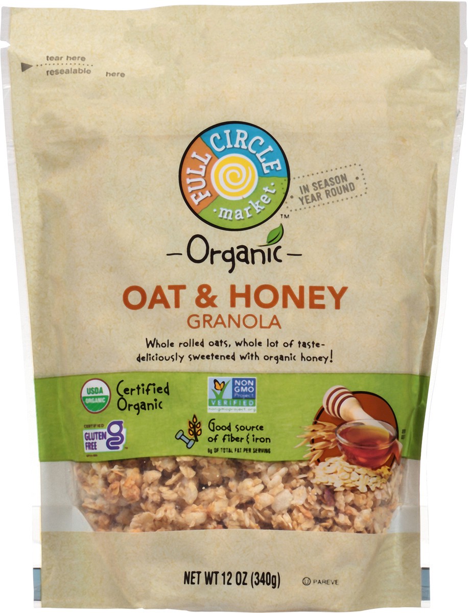 slide 1 of 14, Full Circle Market Organic Oat & Honey Granola 12 oz, 12 oz