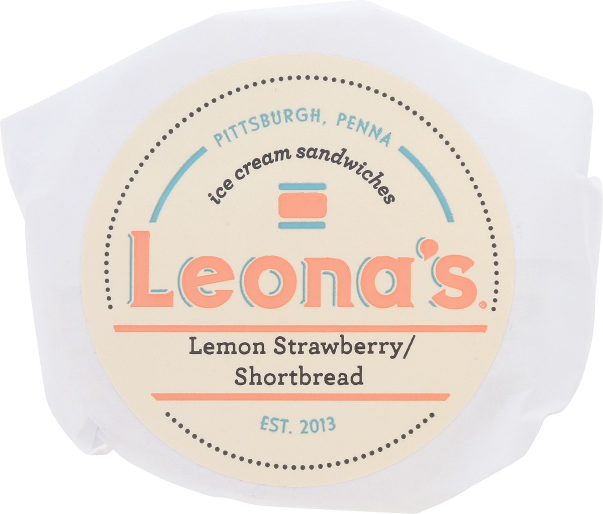 slide 13 of 14, Leona's Lemon Strawberry / Shortbread Ice Cream Sandwiches 1 Each, 1 ct