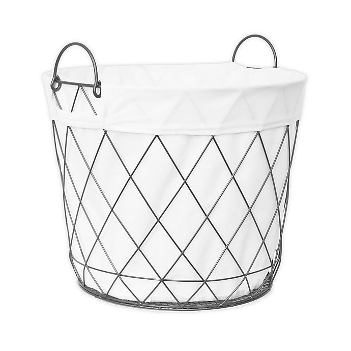 slide 1 of 1, Taylor Madison Designs Diamond Weave Wire Floor Bin - Gunmetal, 1 ct