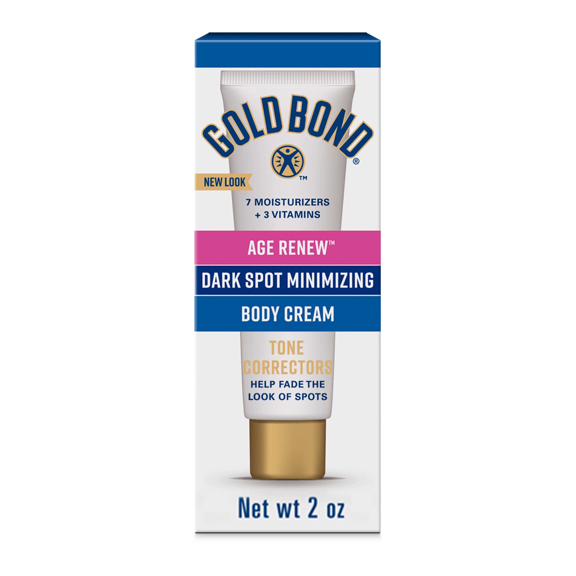 slide 1 of 7, Gold Bond Age Renew Dark Spot Minimizing Age Renew Body Cream, 2 oz., With No Bleaching Agents, 2 oz